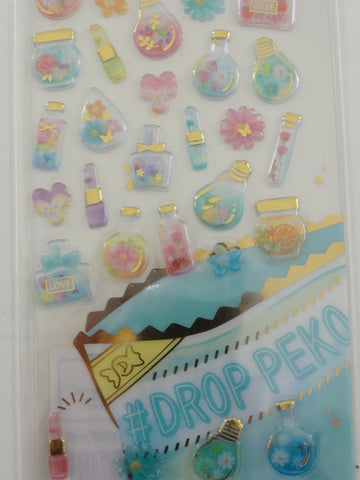 z Cute Kawaii Crux Spring Flower in the Bottles Sticker Sheet - A - for Journal Planner Craft