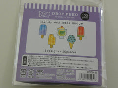 Cute Kawaii Crux Candy Drop Style Flake Stickers Sack - Pop Ice Dessert - for Journal Planner Agenda Craft Scrapbook