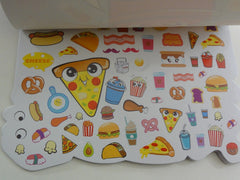 Cute Kawaii Food Theme Popcorn Pizza Sushi Cherry Scented Stickers Book - for Scrapbook Planner