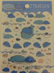 Cute Kawaii San-X Jinbesan Whale Sticker Sheet - B - for Planner Journal Scrapbook Craft
