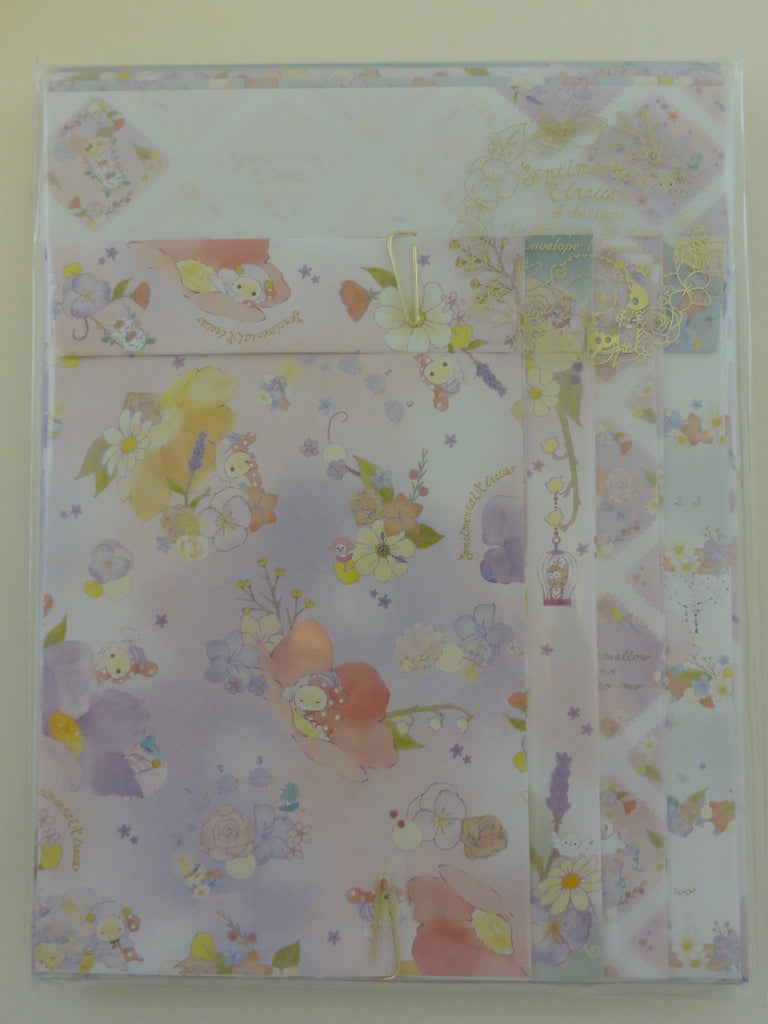 Cute Kawaii San-X Sentimental Circus Flower Fairy Letter Set Pack - A - Stationery Writing Paper Envelope
