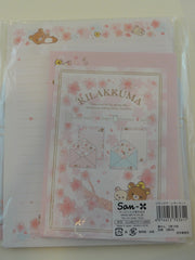z Cute Kawaii San-X Rilakkuma Sakura Cherry Blossom Letter Set Pack  - Stationery Writing Paper Envelope
