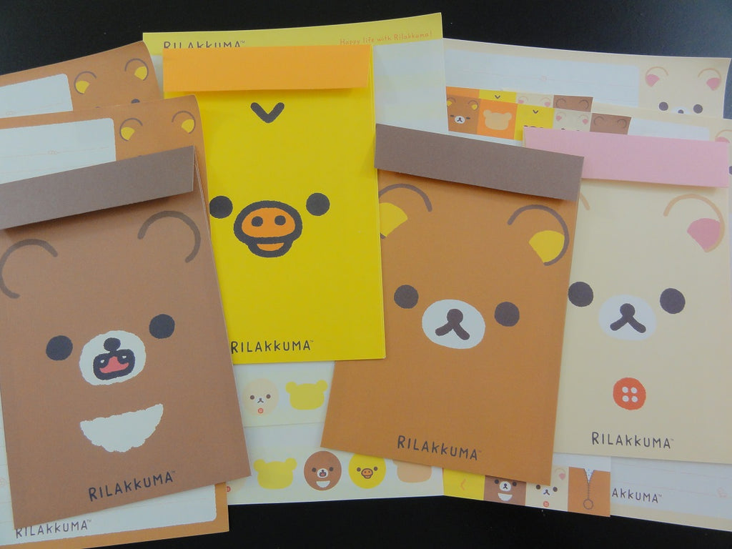 z Cute Kawaii San-X Rilakkuma Friends Classic Letter Sets - A - Stationery Writing Paper Envelope