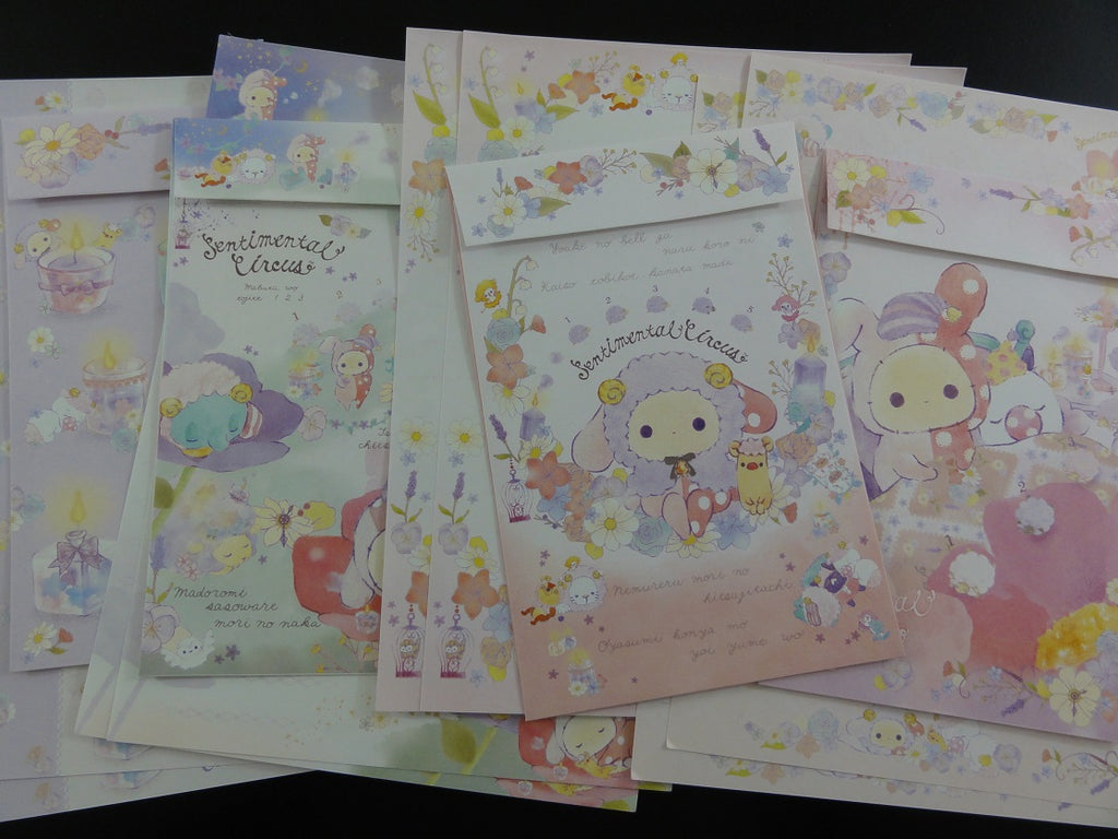 Kawaii Cute San-X Sentimental Circus Flower Fairies Letter Sets - B - Writing Paper Envelope Stationery Penpal