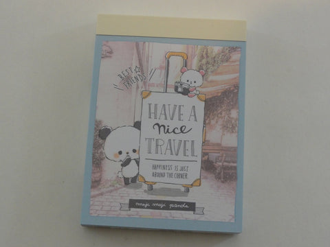Cute Kawaii Crux Travel Panda Mini Notepad / Memo Pad - Stationery Design Writing Collection