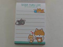 Cute Kawaii Q-Lia Shiba Dog Puppies Mini Notepad / Memo Pad - Stationery Design Writing Collection