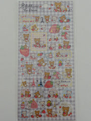 Cute Kawaii San-X Rilakkuma La Fraise Strawberry Sticker Sheet 2014 - A - for Planner Journal Scrapbook Craft
