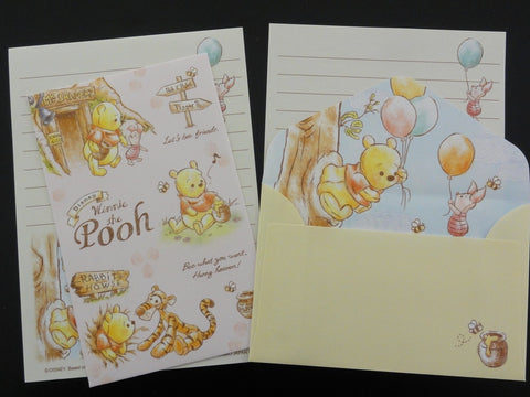 Cute Kawaii Kamio Winnie the Pooh Bear Honey Mini Letter Sets - Stationery Small Note Envelope