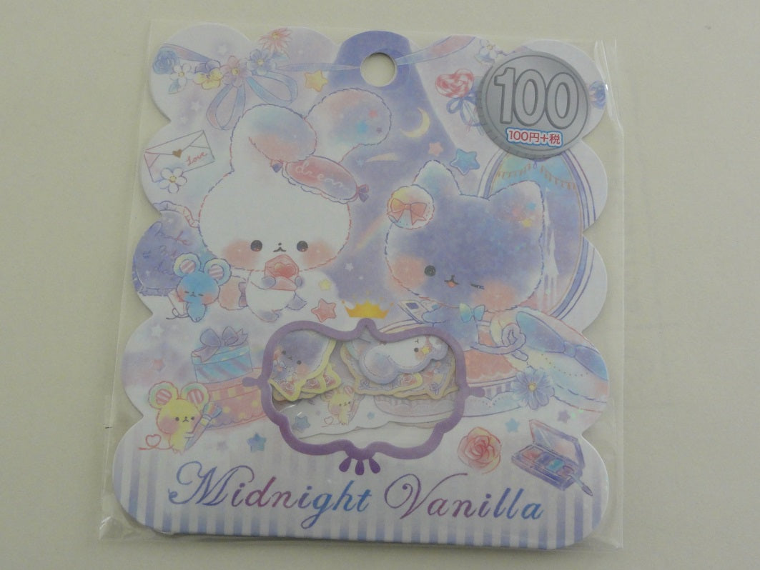 rrrr Cute Kawaii Kamio Midnight Vanilla Rabbit Cat Flake Stickers Sack ...