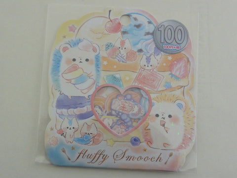 Cute Kawaii Kamio Hedgehog Fluffy Smooch Flake Stickers Sack - for Journal Planner Craft Scrapbook Agenda