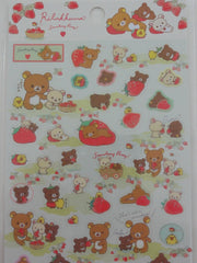 Cute Kawaii San-X Rilakkuma Strawberry Bakery Sticker Sheet - B - Collectible Journal Planner Craft Scrapbook Decorate