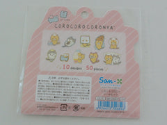 Kawaii Cute San-X CorocorocoroNya Cat Flake Stickers Sack - A - Collectible for Journal Agenda Planner Craft Scrapbook