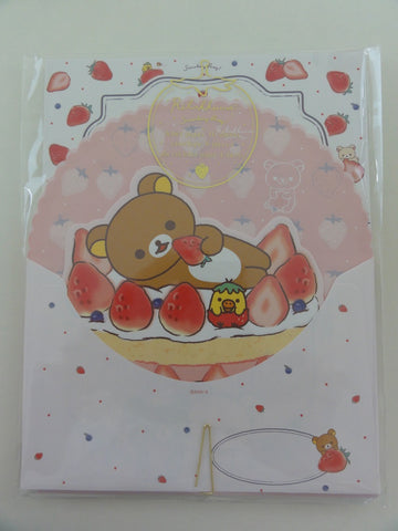 Cute Kawaii San-X Rilakkuma Strawberry Letter Set Pack  - Stationery Writing Paper Envelope