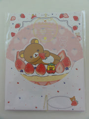 Cute Kawaii San-X Rilakkuma Strawberry Letter Set Pack  - Stationery Writing Paper Envelope