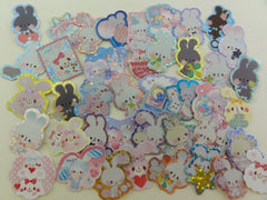 Cute Kawaii Rabbit Bunny Flake Stickers - 40 pcs - for Journal Decorate Planner Scrapboooking Agenda