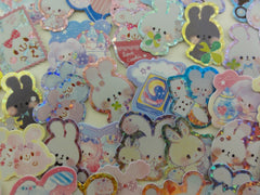 Cute Kawaii Rabbit Bunny Flake Stickers - 40 pcs - for Journal Decorate Planner Scrapboooking Agenda