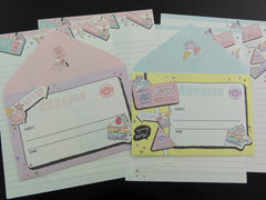 Cute Kawaii Crux Frappe Ice Cream Dessert Sweet Letter Sets - Stationery Writing Paper Envelope Penpal