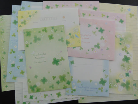 Cute Kawaii Kamio Spring Clover Happiness Letter Sets - Stationery Writing Paper Envelope Penpal