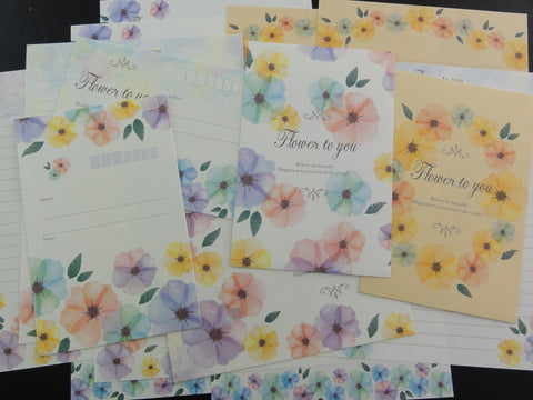 Cute Kawaii Crux Flower to You Spring Letter Sets - Stationery Writing Paper Envelope Penpal