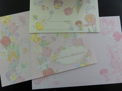 Cute Kawaii Characters Hello Kitty My Melody Little Twin Stars Purin Flower Fairies Letter Set - Rare