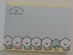 Cute Kawaii Crux Wankorori Dog Puppies Mini Notepad / Memo Pad - Stationery Design Writing Collection