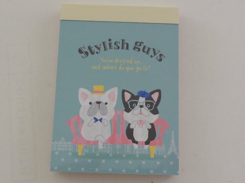 Cute Kawaii Crux Dog Stylish Guys Mini Notepad / Memo Pad - Stationery Design Writing Collection