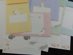 Cute Kawaii Crux Relax Cat Letter Sets - Stationery Writing Paper Envelope Penpal