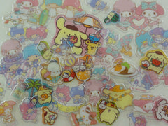 z Cute Kawaii Sanrio Characters Purin My Melody Little Twin Stars Pochacco Keroppi Hello Kitty Cinnamoroll Tuxedosam Flake Sack Stickers - 40 pcs - 2018 C