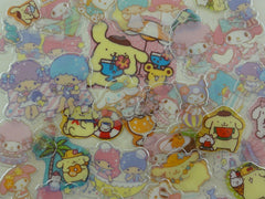 z Cute Kawaii Sanrio Characters Purin My Melody Little Twin Stars Pochacco Keroppi Hello Kitty Cinnamoroll Tuxedosam Flake Sack Stickers - 40 pcs - 2018 C