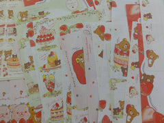 San-X Rilakkuma Bear Strawberry Memo Note Paper Set - for Writing Stationery Scrapbook Art Craft Penpal