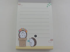 Cute Kawaii Mind Wave Hedgehog Garden Time Mini Notepad / Memo Pad - Stationery Design Writing Collection