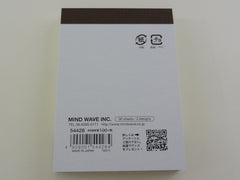 Cute Kawaii Mind Wave Bakery Cafe bear Mini Notepad / Memo Pad - Stationery Design Writing Collection