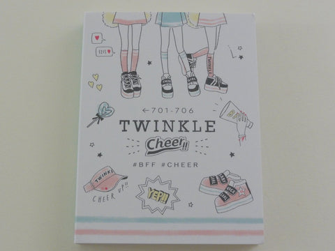 Cute Kawaii Kamio #Twinkle #BFF #Cheer Mini Notepad / Memo Pad - Stationery Design Writing Collection