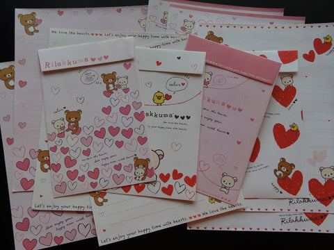 San-X Rilakkuma Bear Hearts Days Letter Sets