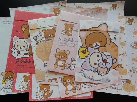 San-X Rilakkuma Bear Cat Letter Sets - A