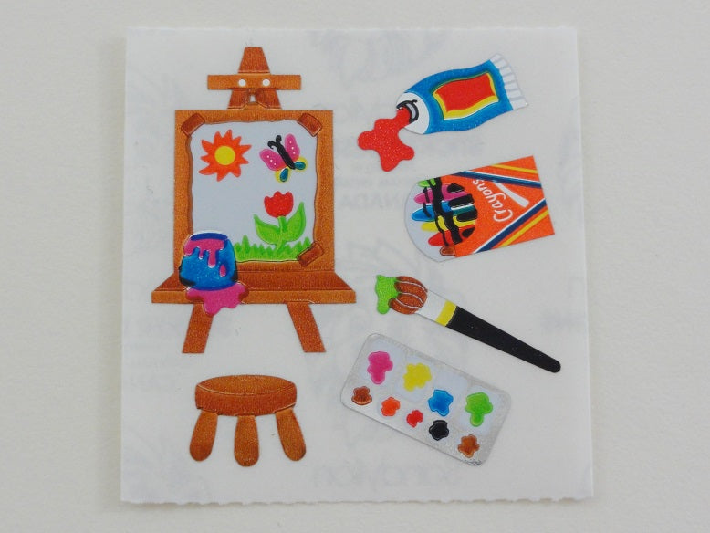 Sandylion Painting Painter Kits Shiny Sticker Sheet / Module - Vintage & Collectible