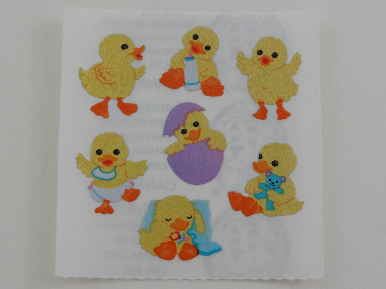 Sandylion Chicks Easter Egg Glitter Sticker Sheet / Module - Vintage & Collectible