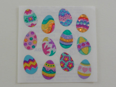 Sandylion Easter Eggs Glitter Sticker Sheet / Module - Vintage & Collectible