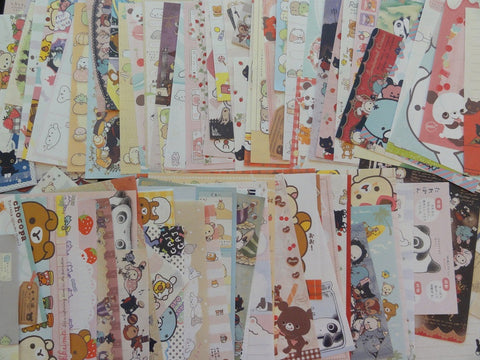 Grab Bag San-X 4 x 6 in Note Paper: 80 pcs SAN-X Memo (Sumikko Gurashi Rilakkuma Jinbesan CoroNya Panda  etc)