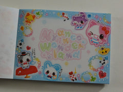 z Cute Kawaii Q-Lia Nyanco Cat in Wonderland Mini Notepad / Memo Pad - Vintage Rare Collectible - Stationery Design Writing