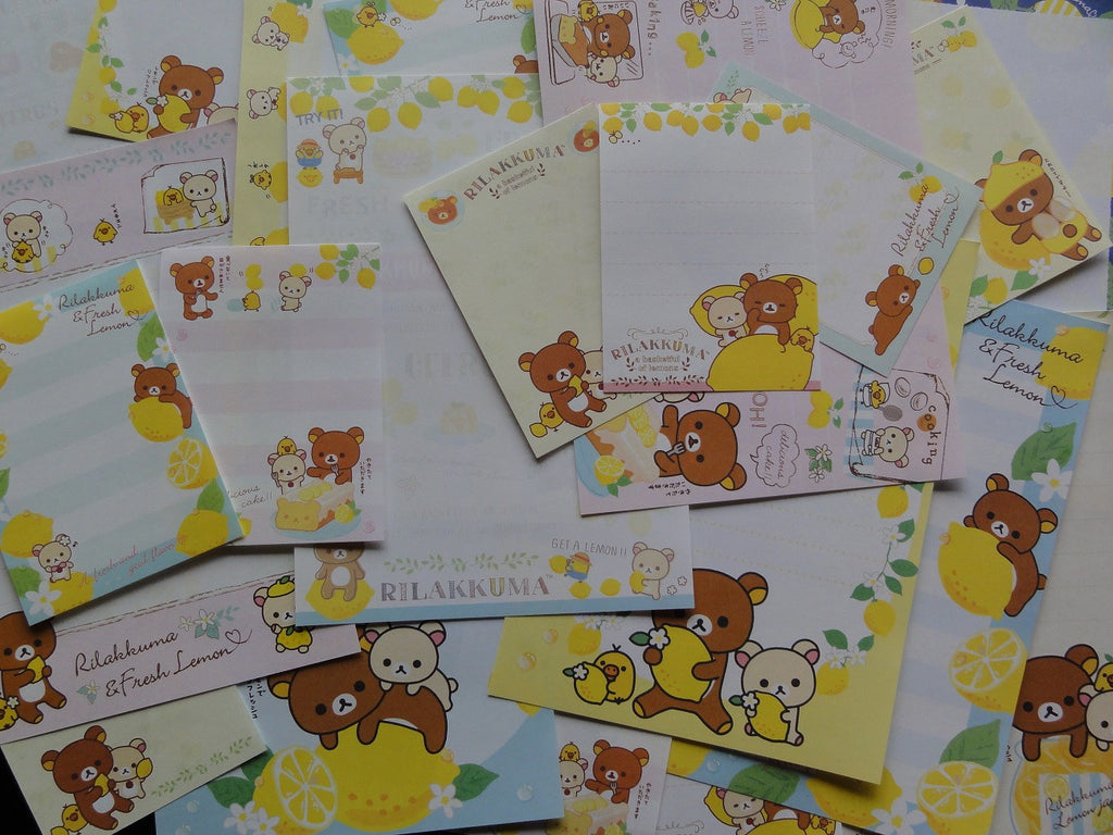San-X Rilakkuma Bear Lemon Memo Note Paper Set
