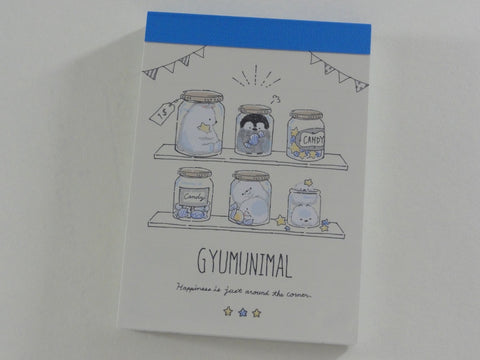 Cute Kawaii Crux Gyumunimal Penguin Seal Candy Mini Notepad / Memo Pad - Stationery Designer Paper Collection