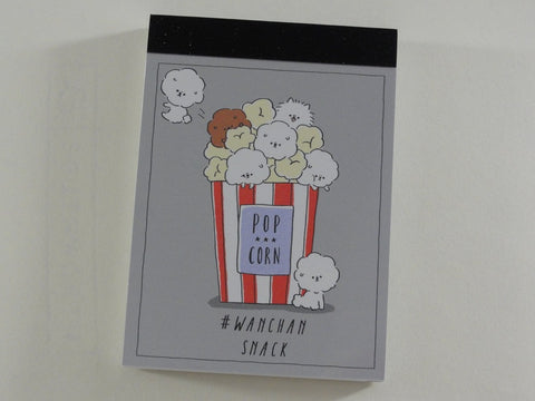 Cute Kawaii Crux Popcorn Wanchan Snack Dog Mini Notepad / Memo Pad - Stationery Design Writing Collection