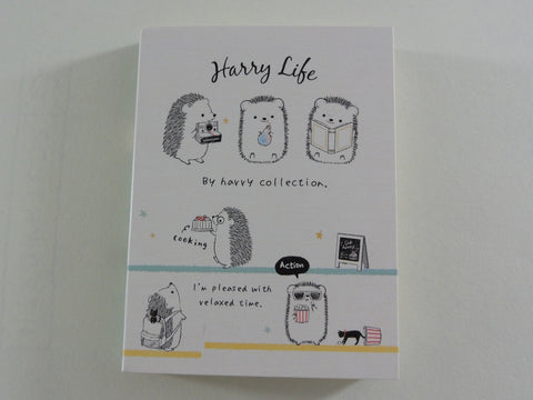 Kawaii Cute Kamio Hedgehog Harry Collection - A - Mini Notepad / Memo Pad - Stationery Designer Paper Collection