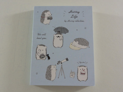 Kawaii Cute Kamio Hedgehog Harry Collection - B - Mini Notepad / Memo Pad - Stationery Designer Paper Collection