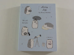 Kawaii Cute Kamio Hedgehog Harry Collection - B - Mini Notepad / Memo Pad - Stationery Designer Paper Collection