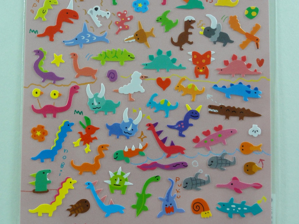 z Kawaii Cute Sticko Dinosaur Dino Sticker Sheet