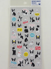 Cute Kawaii Mind Wave Dogs Puppies Bulldog Sticker Sheet - for Journal Planner Craft