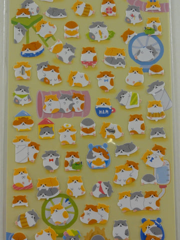 Cute Kawaii Mind Wave Hamsters Sticker Sheet - for Journal Planner Craft