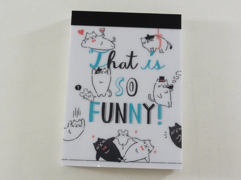 Cute Kawaii Mind Wave Funny Cats Mini Notepad / Memo Pad - Stationery Design Writing Collection